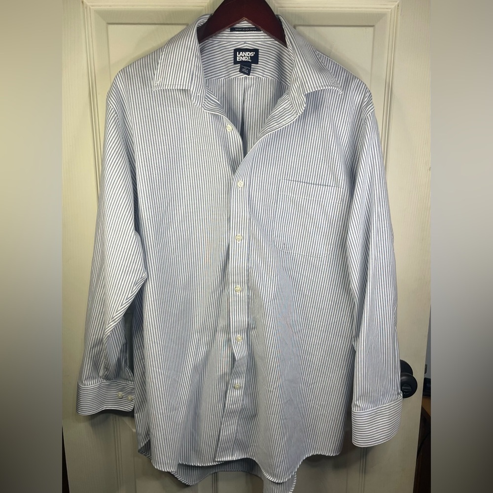 Land End long sleeve button down‎ dress shirt.